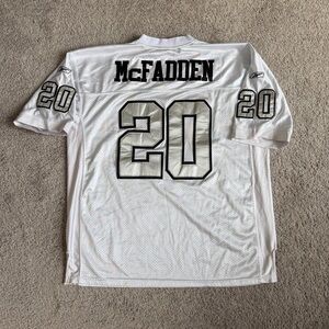 Darren McFadden #20 Oakland Raiders On-Field Reebok NFL Jersey White Size 54